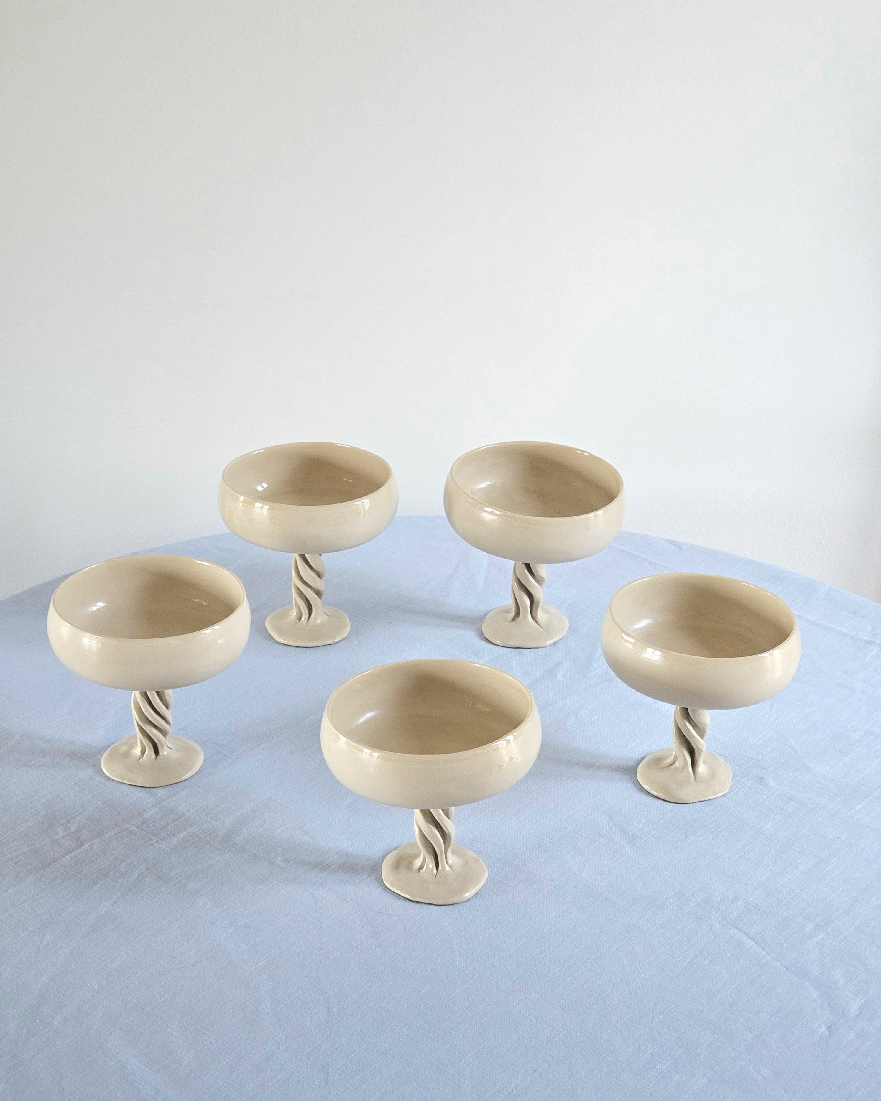 Champagne glass | Stoneware | Handmade