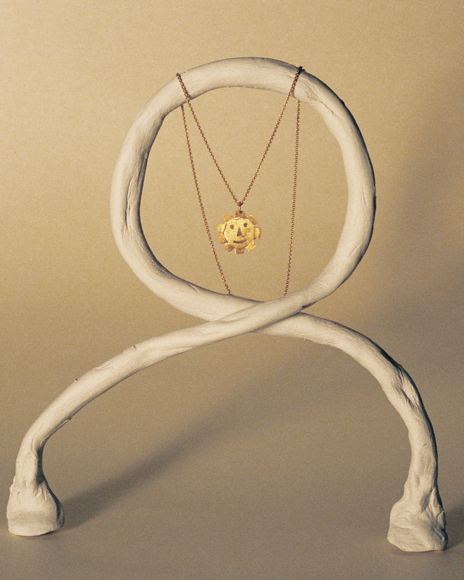 Surya necklace - Gold plated silver