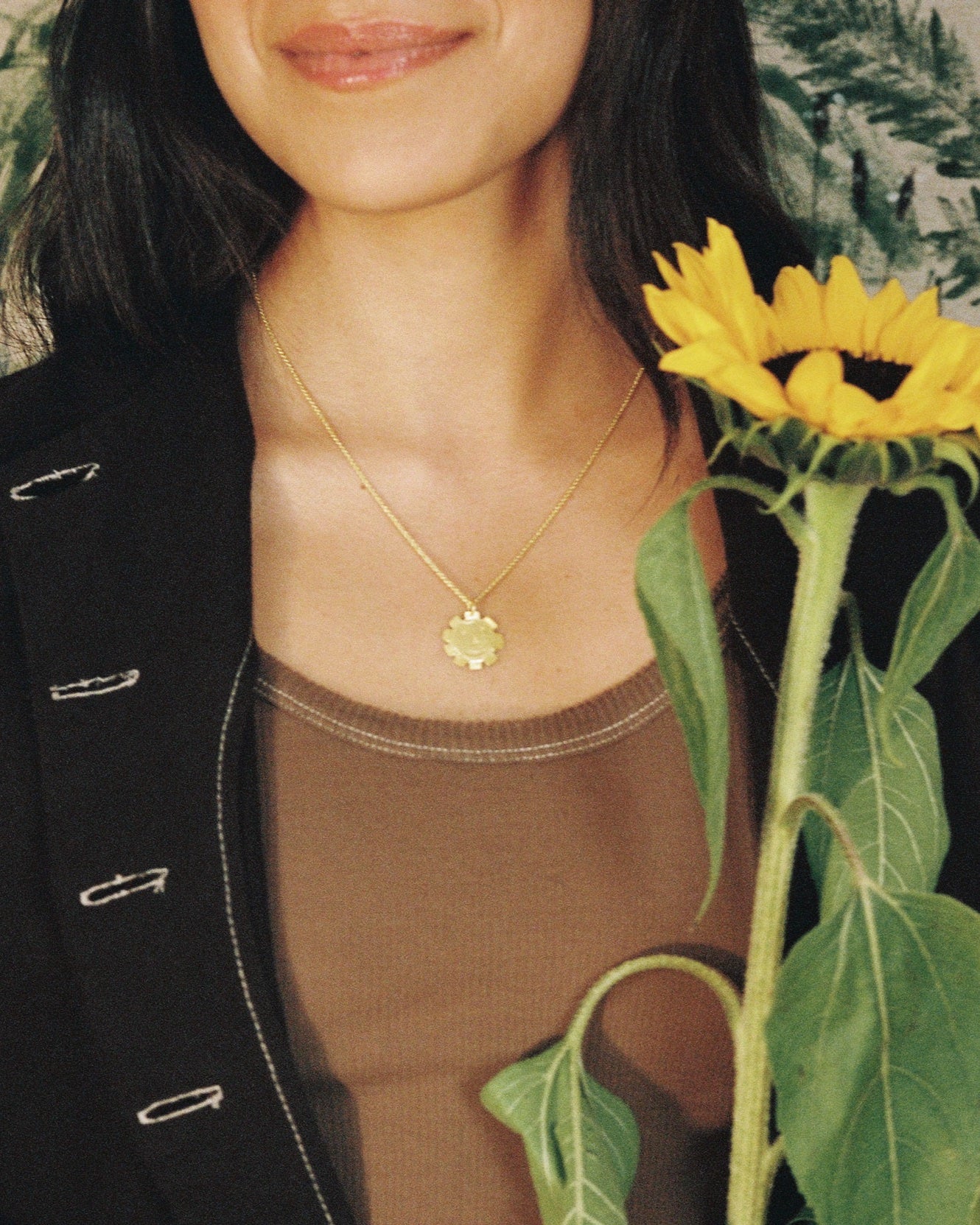 Surya necklace - Gold plated silver