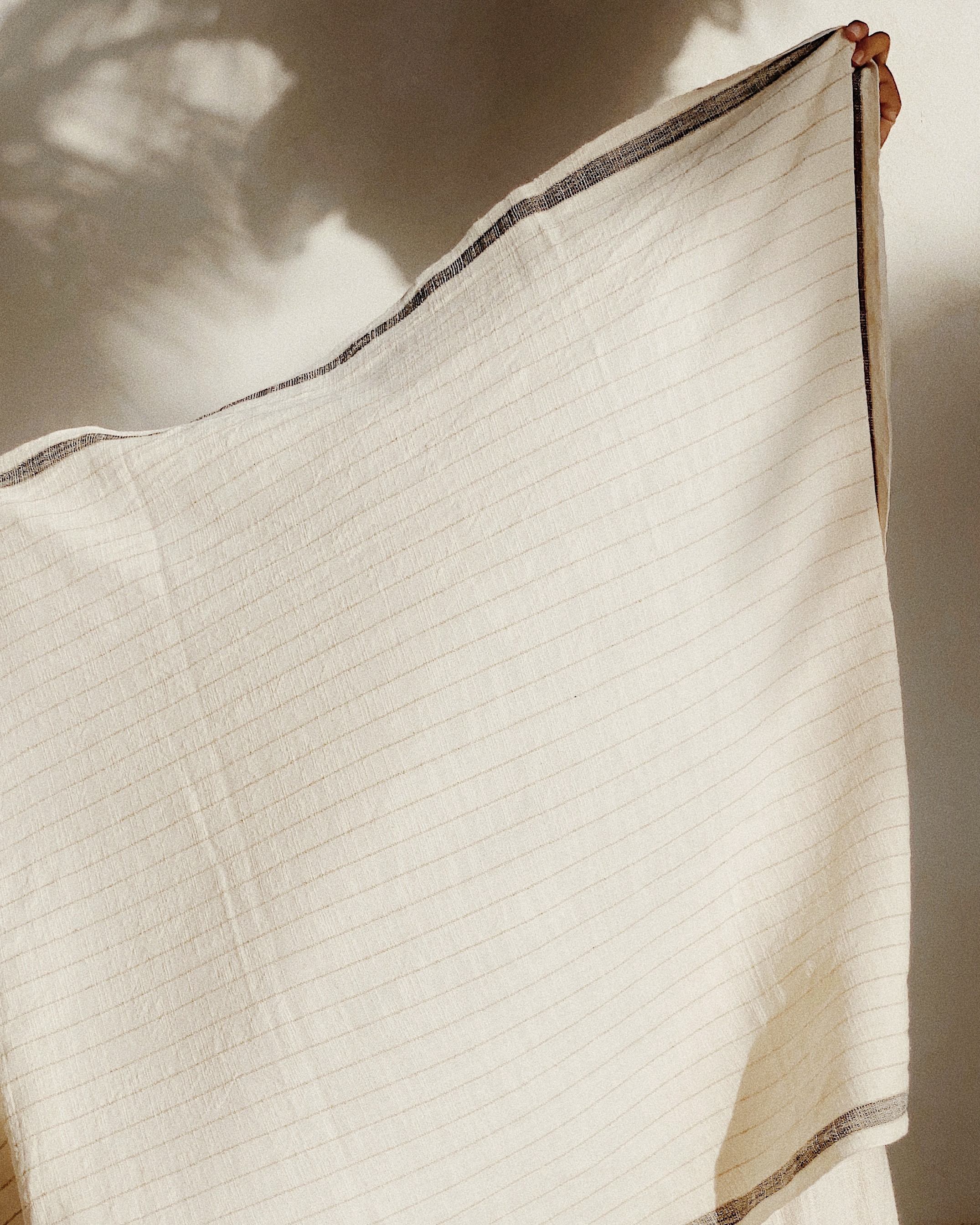 Beach towel - Bahia black- Linen & Cotton