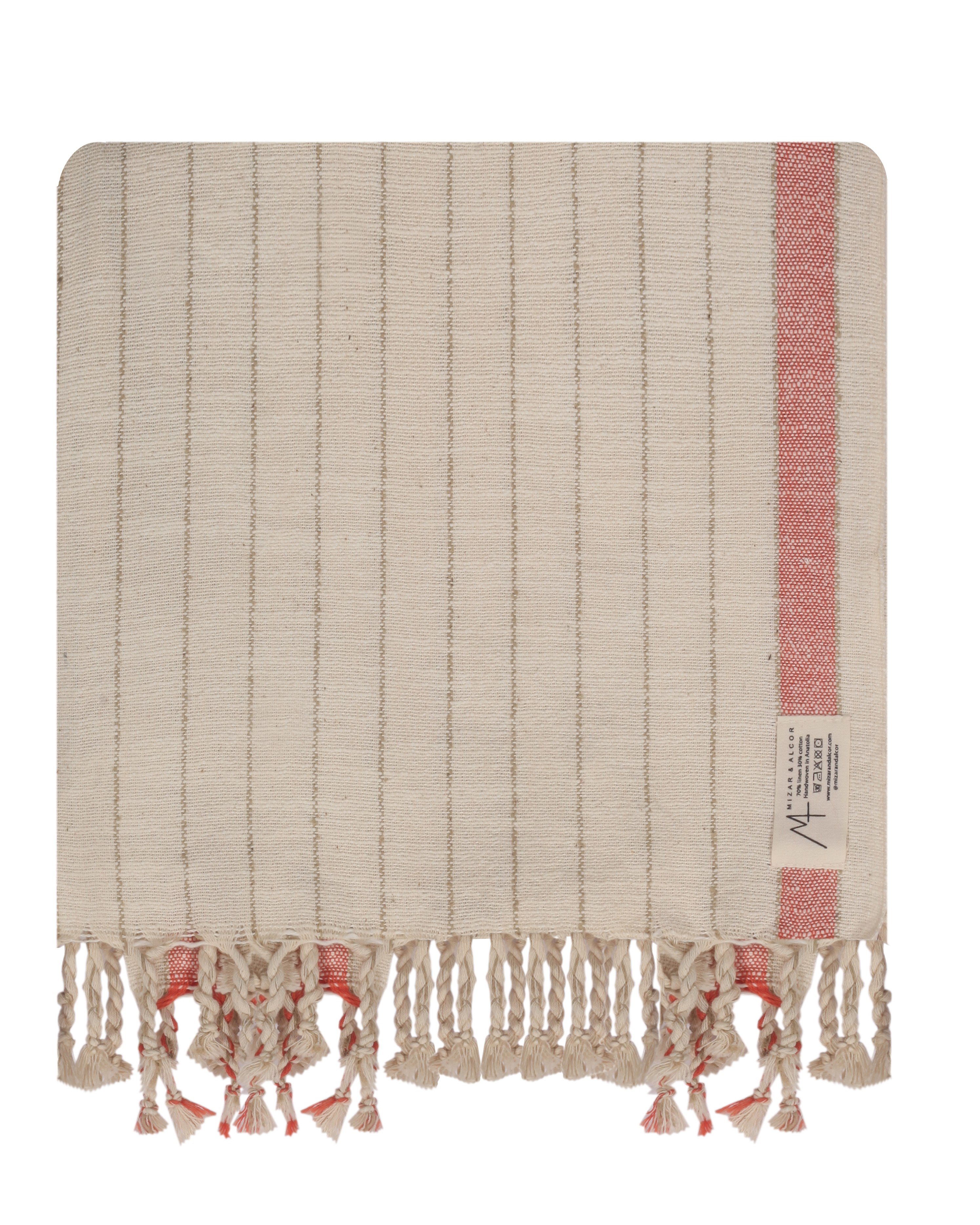 Beach towel - Bahia coral - Linen & Cotton