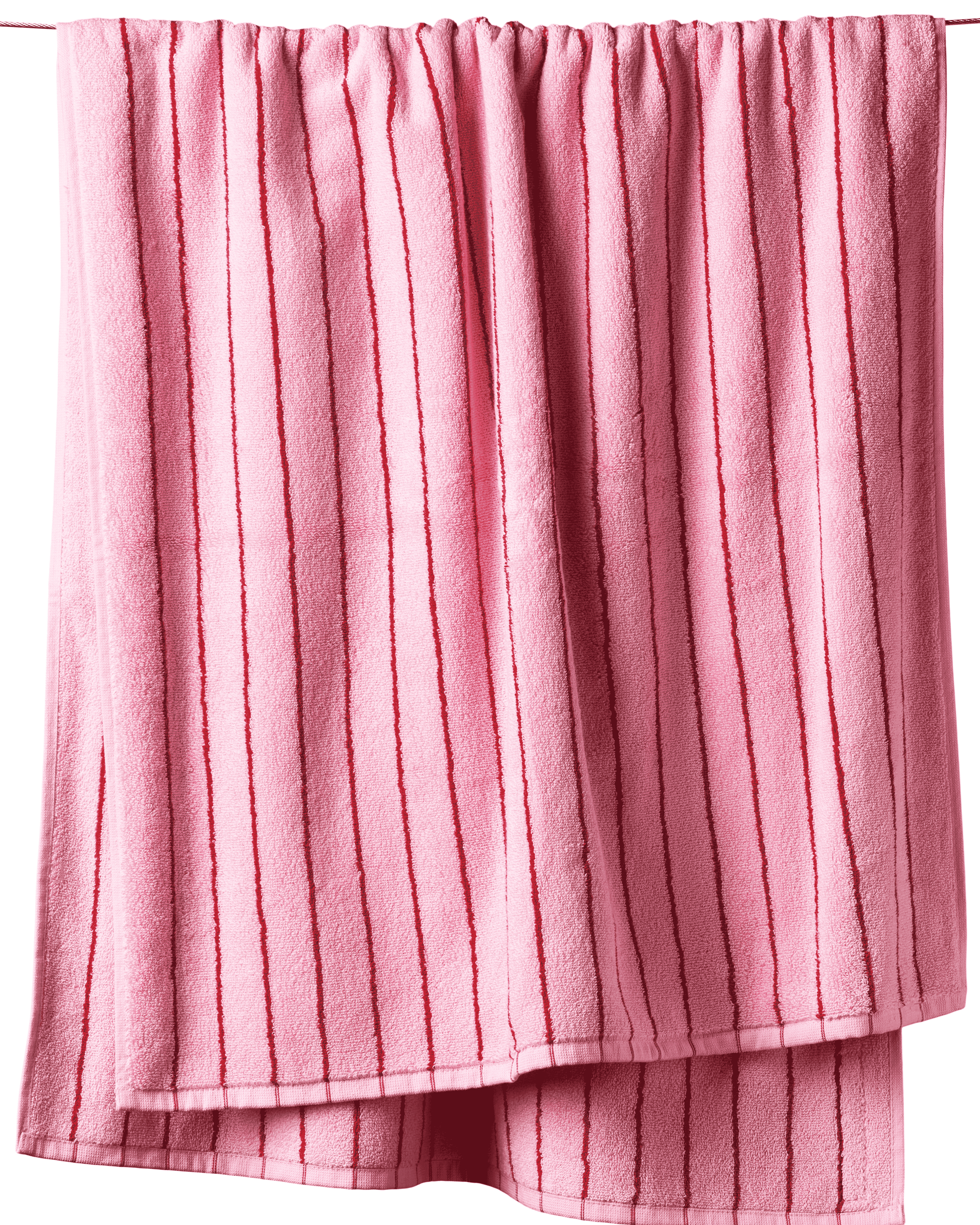 Naram towel | Baby pink & ski patrol red | Cotton