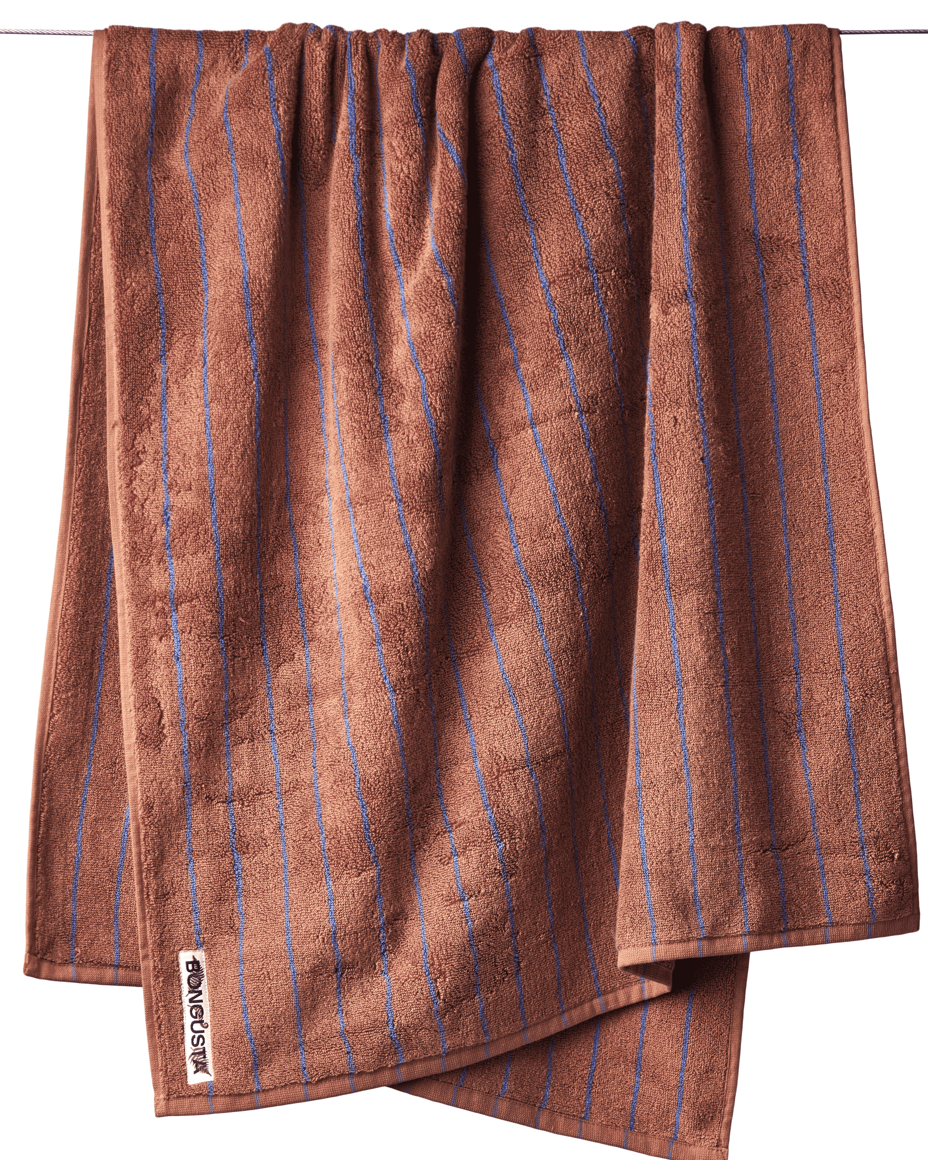 Naram towel | Camel & ultramarine blue | Cotton