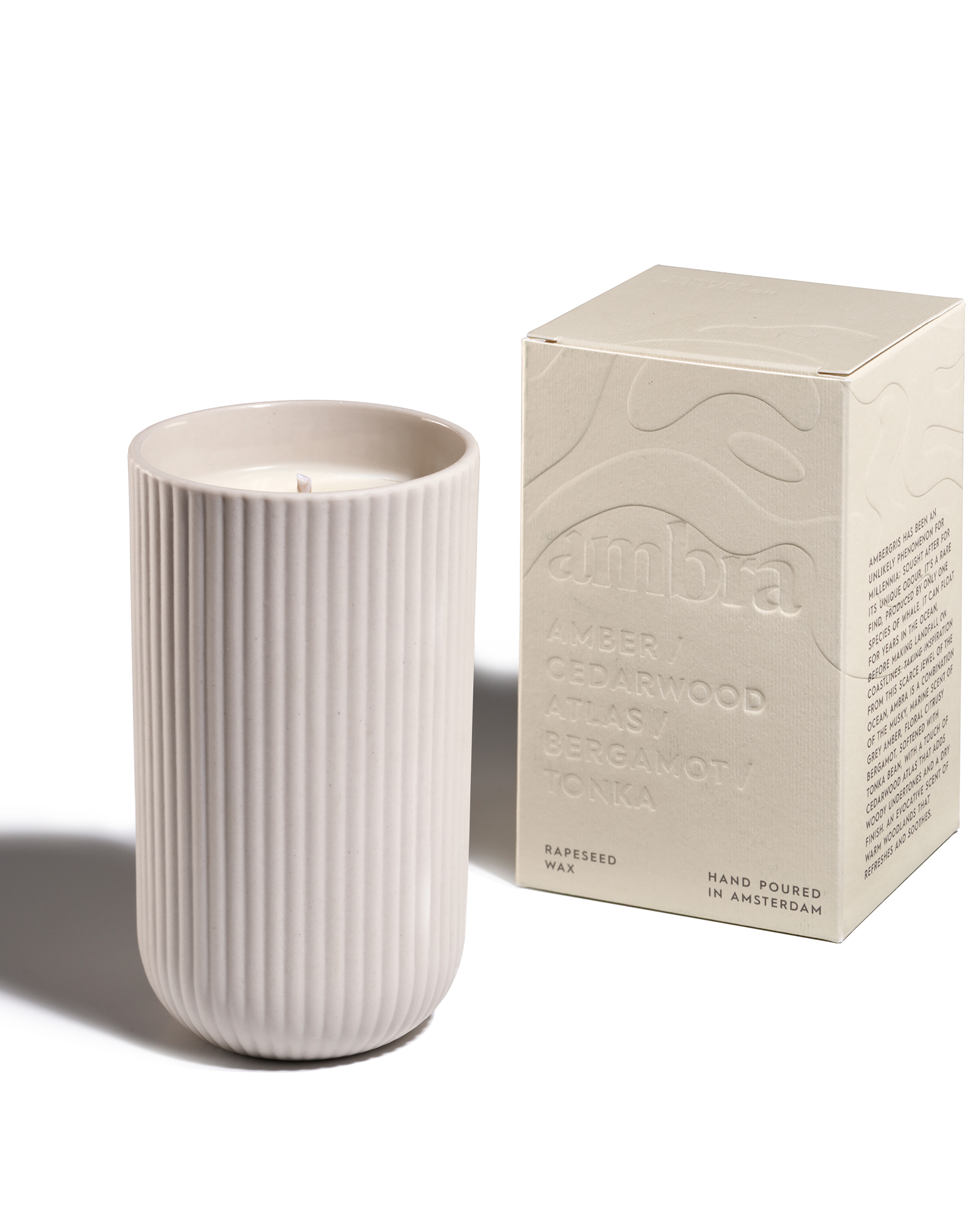 Ambra Ceramic Rapeseed Candle - Scented - 250 ml
