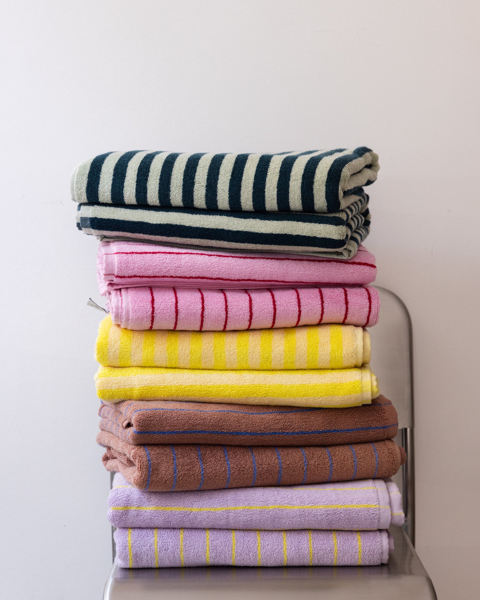 Naram towel | Lilac & neon yellow | Cotton