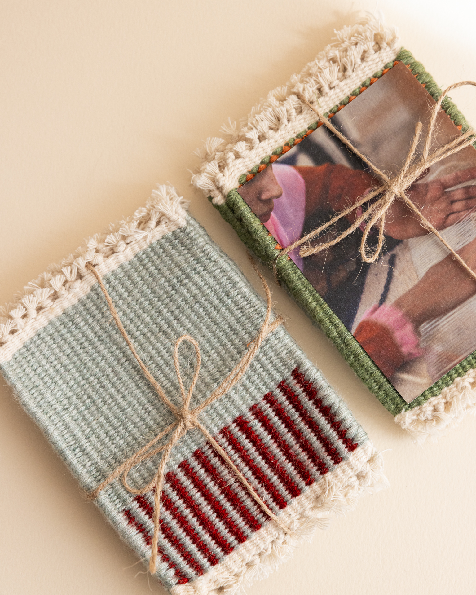 Cotton coasters - Set of 5 - Handwoven