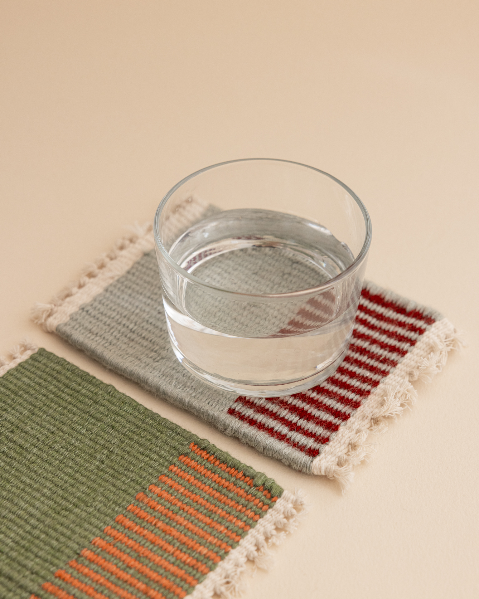 Cotton coasters - Set of 5 - Handwoven