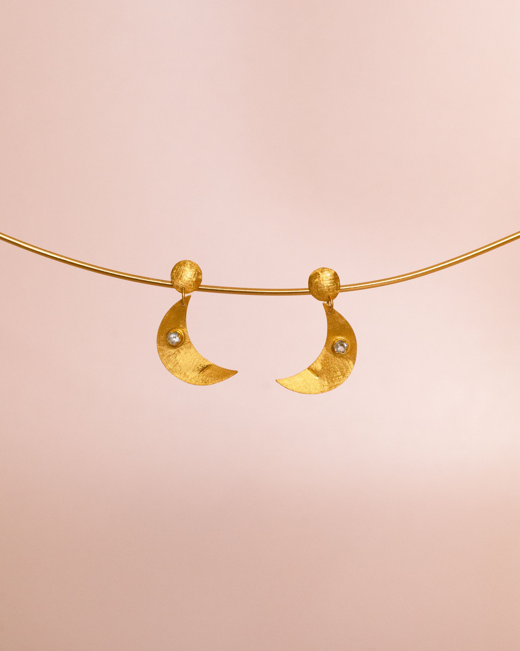 Aku gold earrings - Gold plated silver