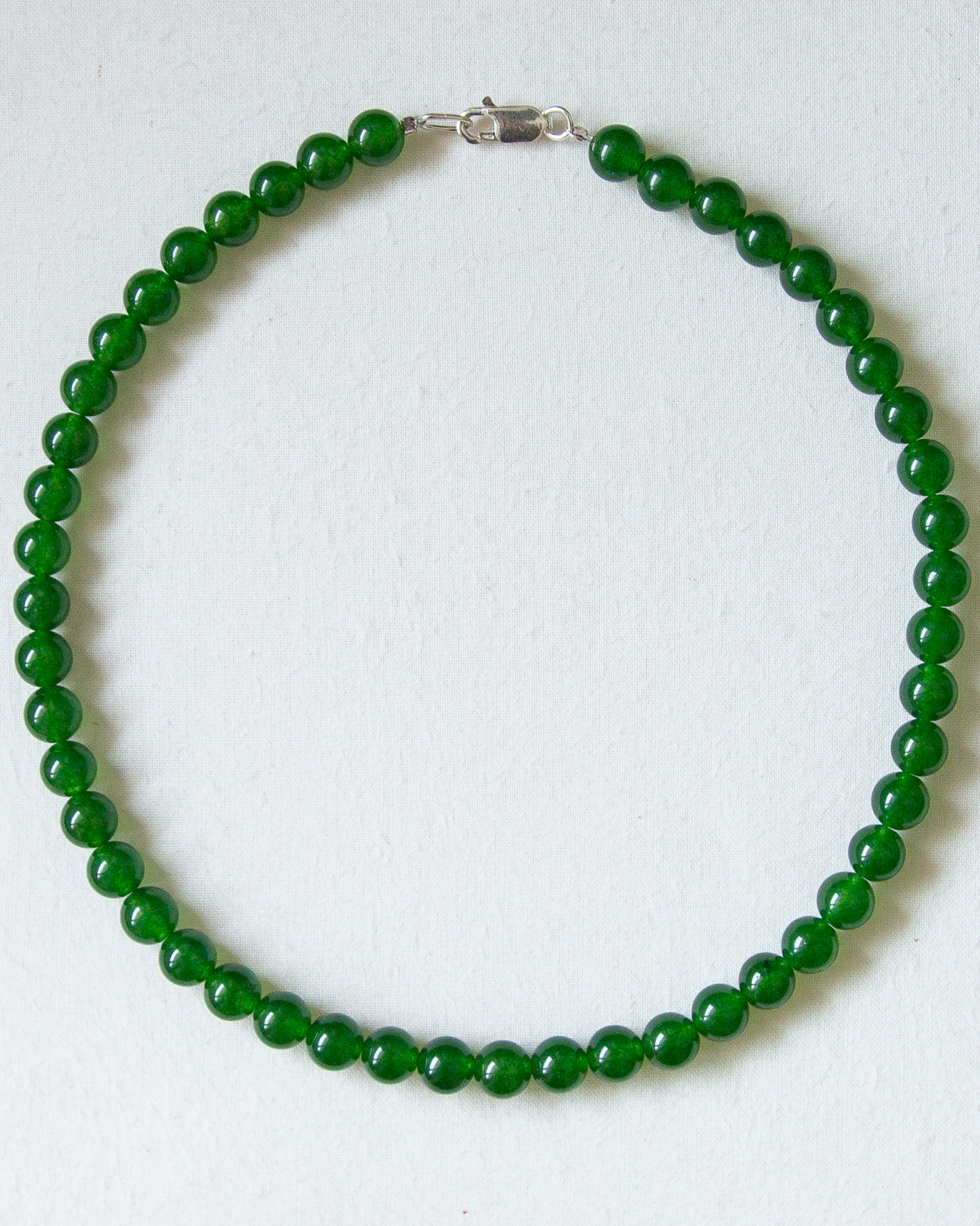 Palm green gemstone necklace - Large gemstones
