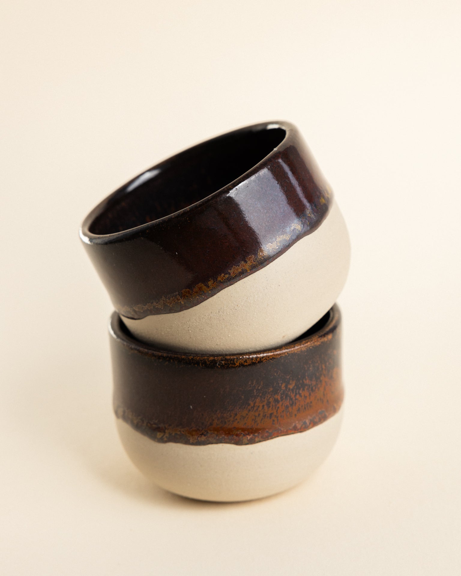 Espresso mug | Red Brown | Stoneware | Handmade