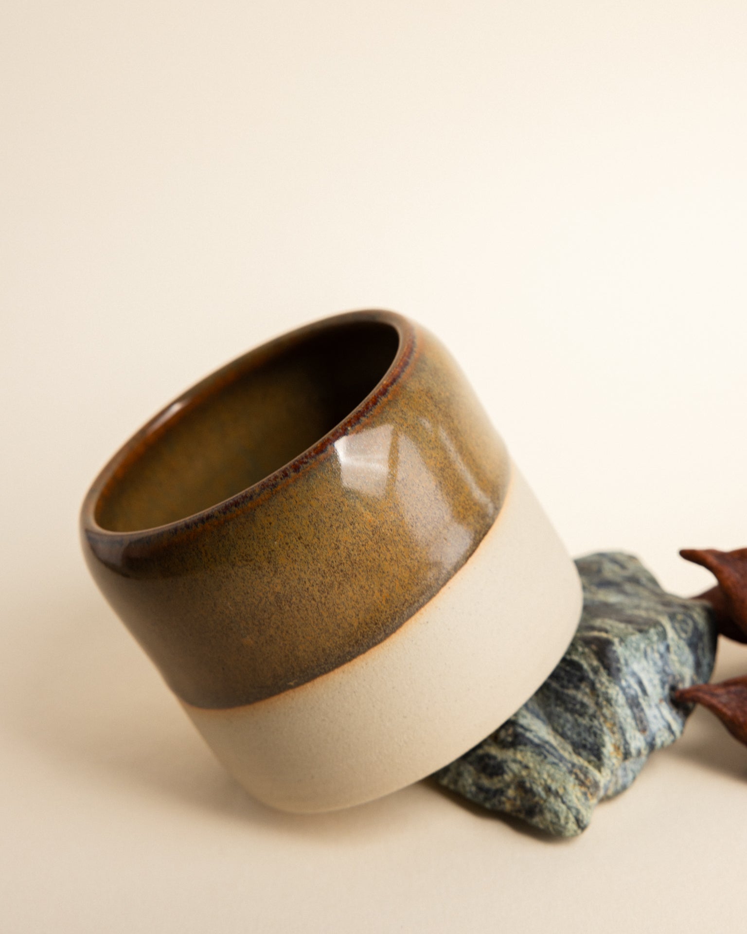 Cappuccino mug | Stoneware | Handmade | Brown
