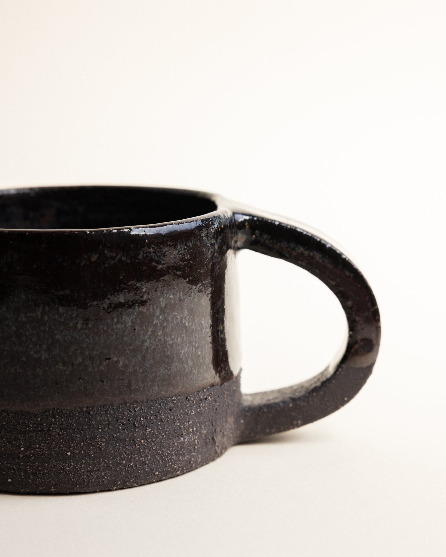 Capuccino mug with handle | Stoneware | Handmade