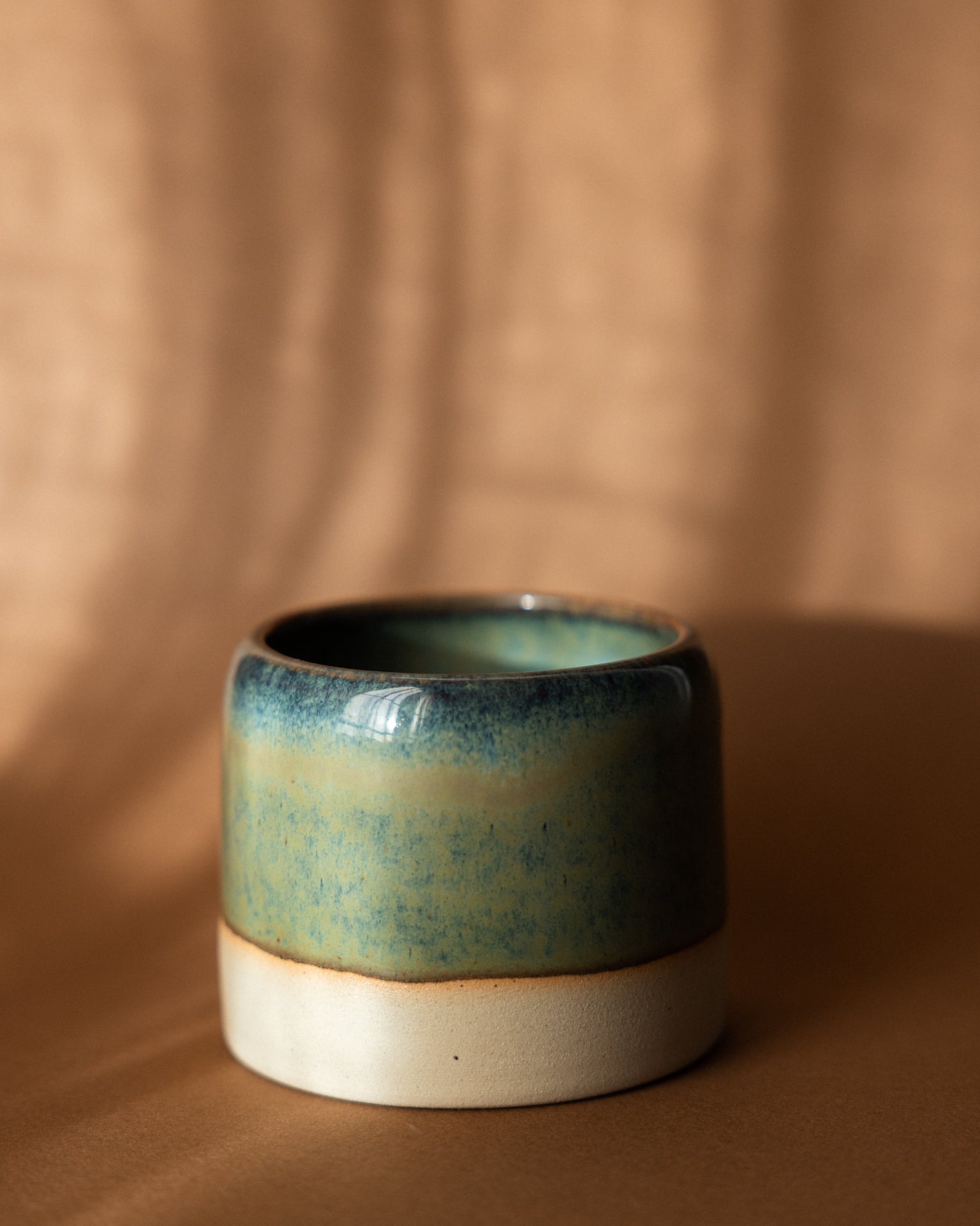 Cappuccino mug | Stoneware | Handmade |Green